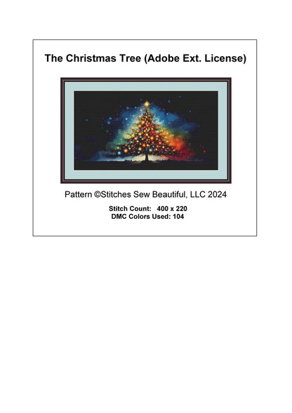 The Christmas Tree counted cross stitch pattern ©Adobe Ext License