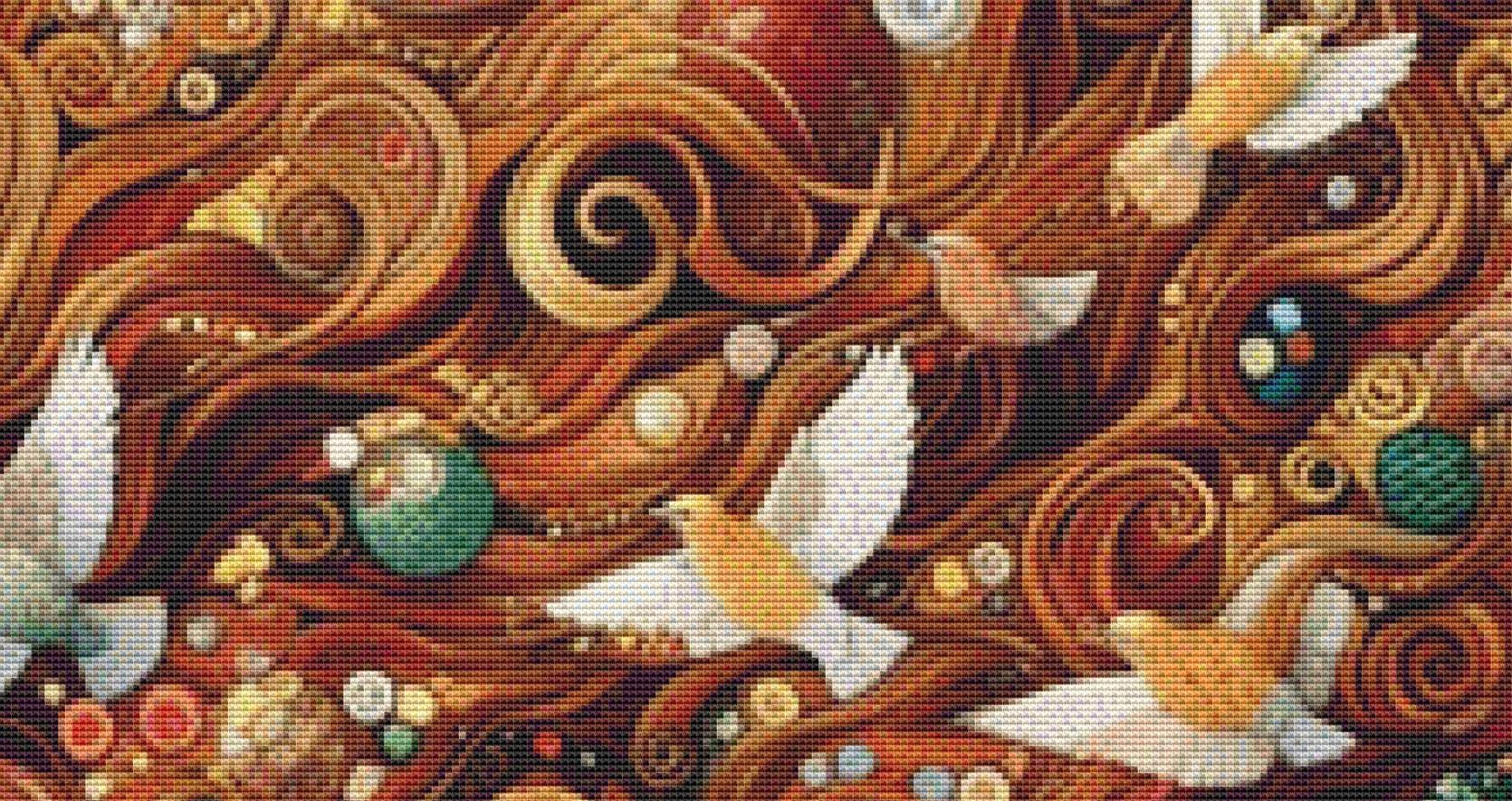 Mother Earth (Max Color) counted cross stitch pattern by Ana Dias