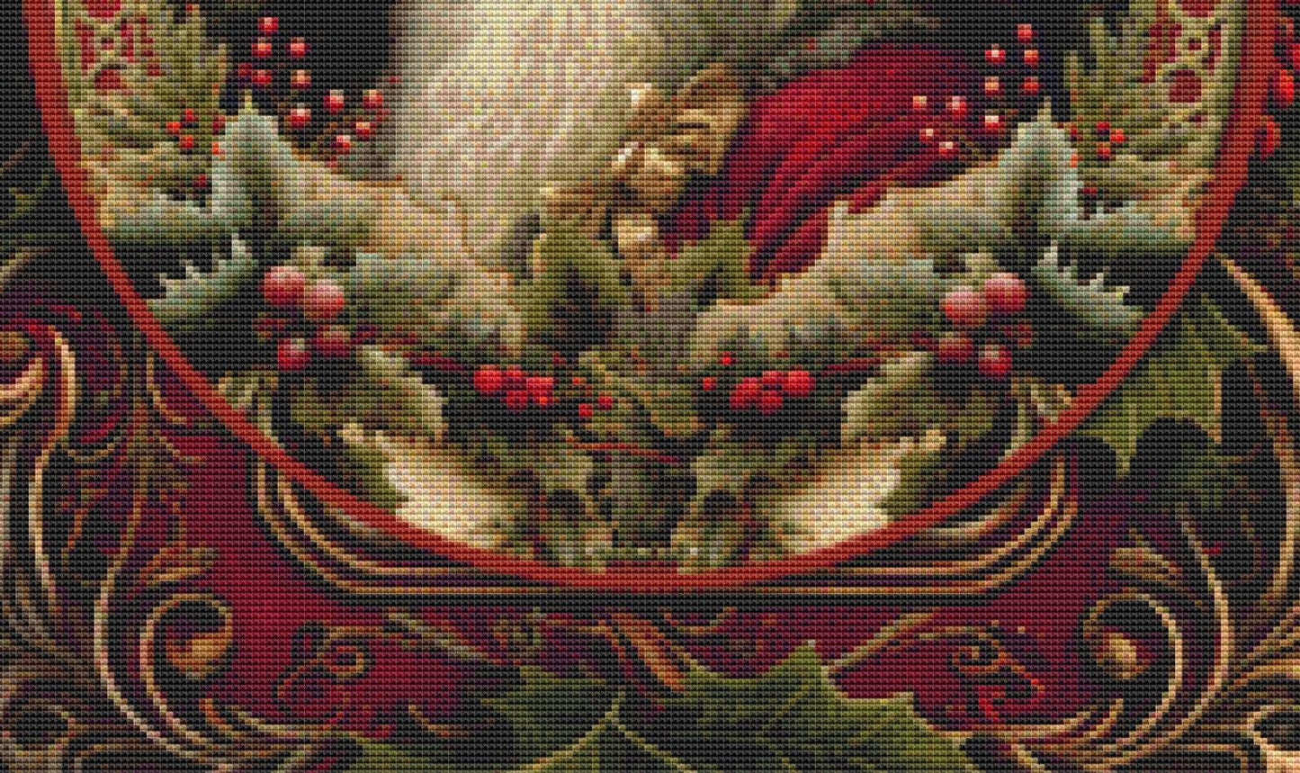 Victorian Santa (Small) counted cross stitch pattern by Ivy Cottage Home
