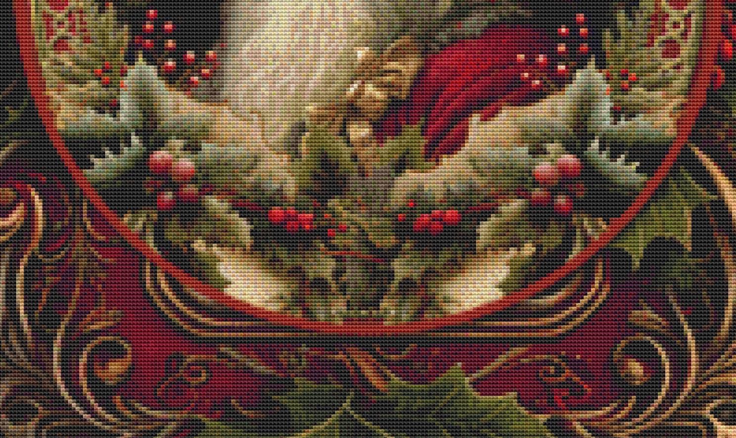 Victorian Santa (Small) counted cross stitch pattern by Ivy Cottage Home