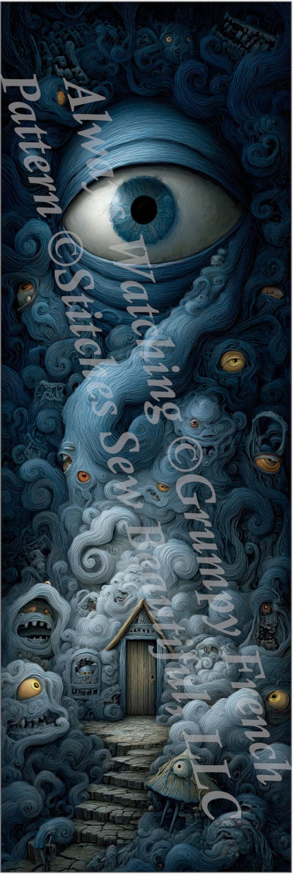 Always Watching counted cross stitch pattern by Grumpy French