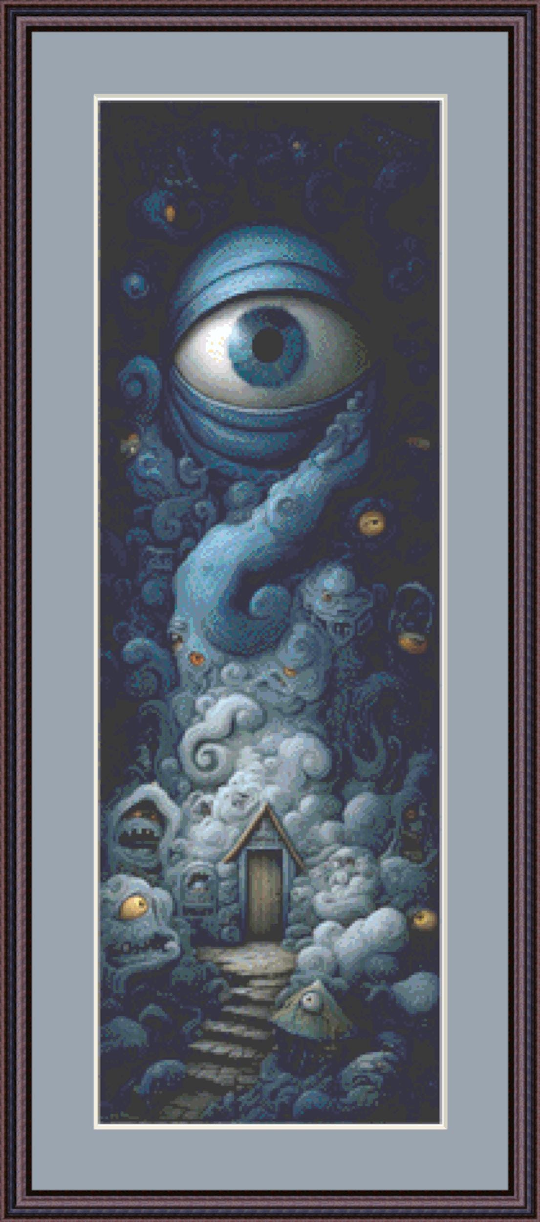 Always Watching counted cross stitch pattern by Grumpy French