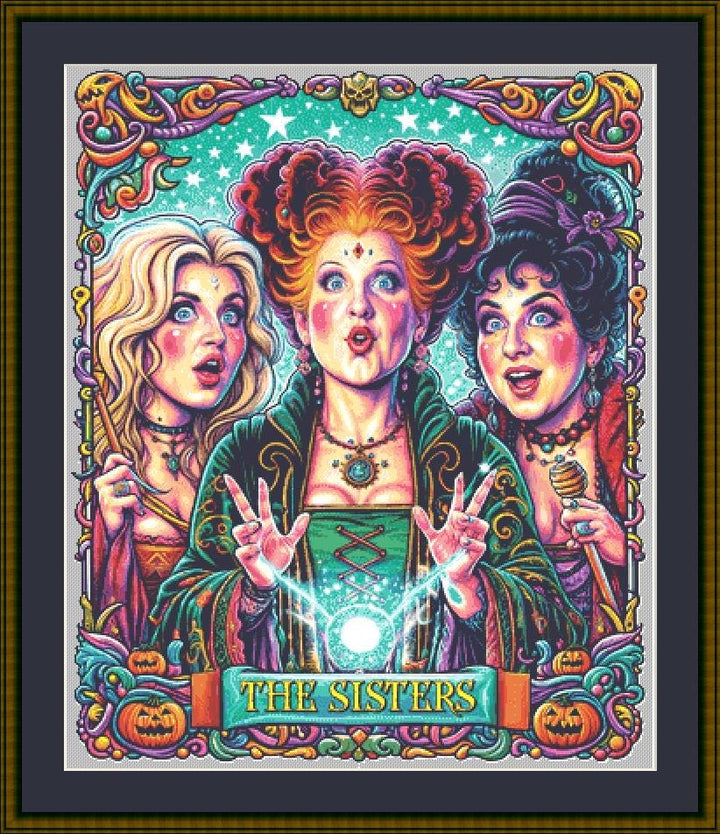 The Sisters counted cross stitch pattern by SFIPS Art Gallery