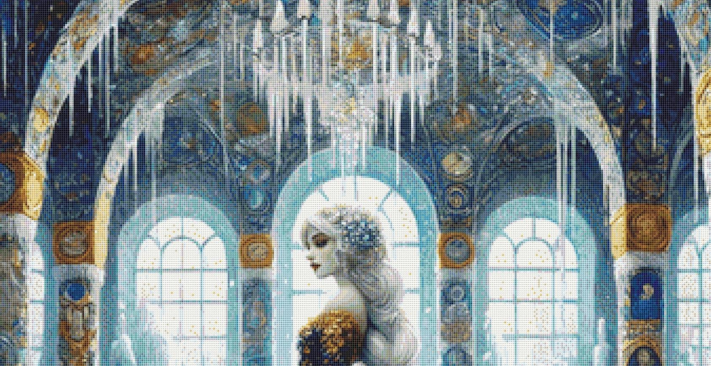 Snow Queen counted cross stitch pattern by Mystic Vision Gallery