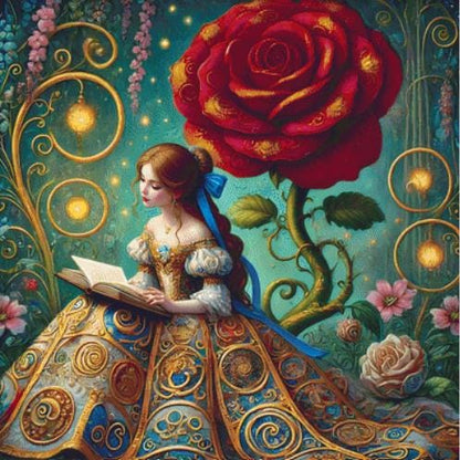 Belle counted cross stitch pattern by Mystic Vision Gallery
