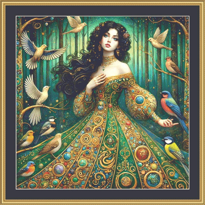 Snow White counted cross stitch pattern by Mystic Vision Gallery