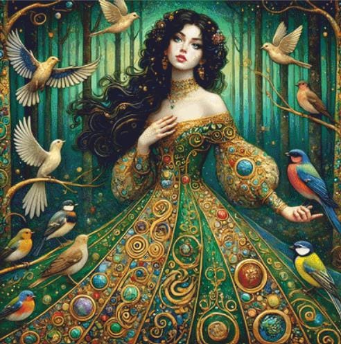 Snow White counted cross stitch pattern by Mystic Vision Gallery
