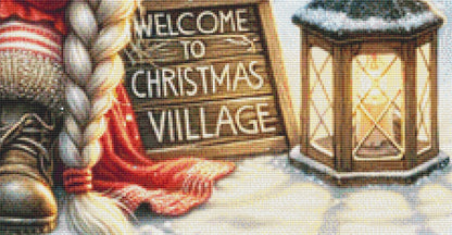 Welcome to Christmas Village counted cross stitch pattern by Design Studio Trend