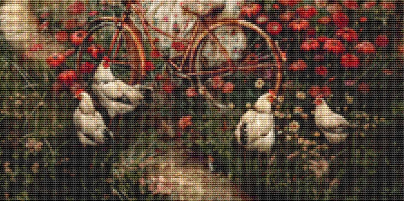 Shabby Chic Countryside (Small) counted cross stitch pattern by Eder Jose Rosa