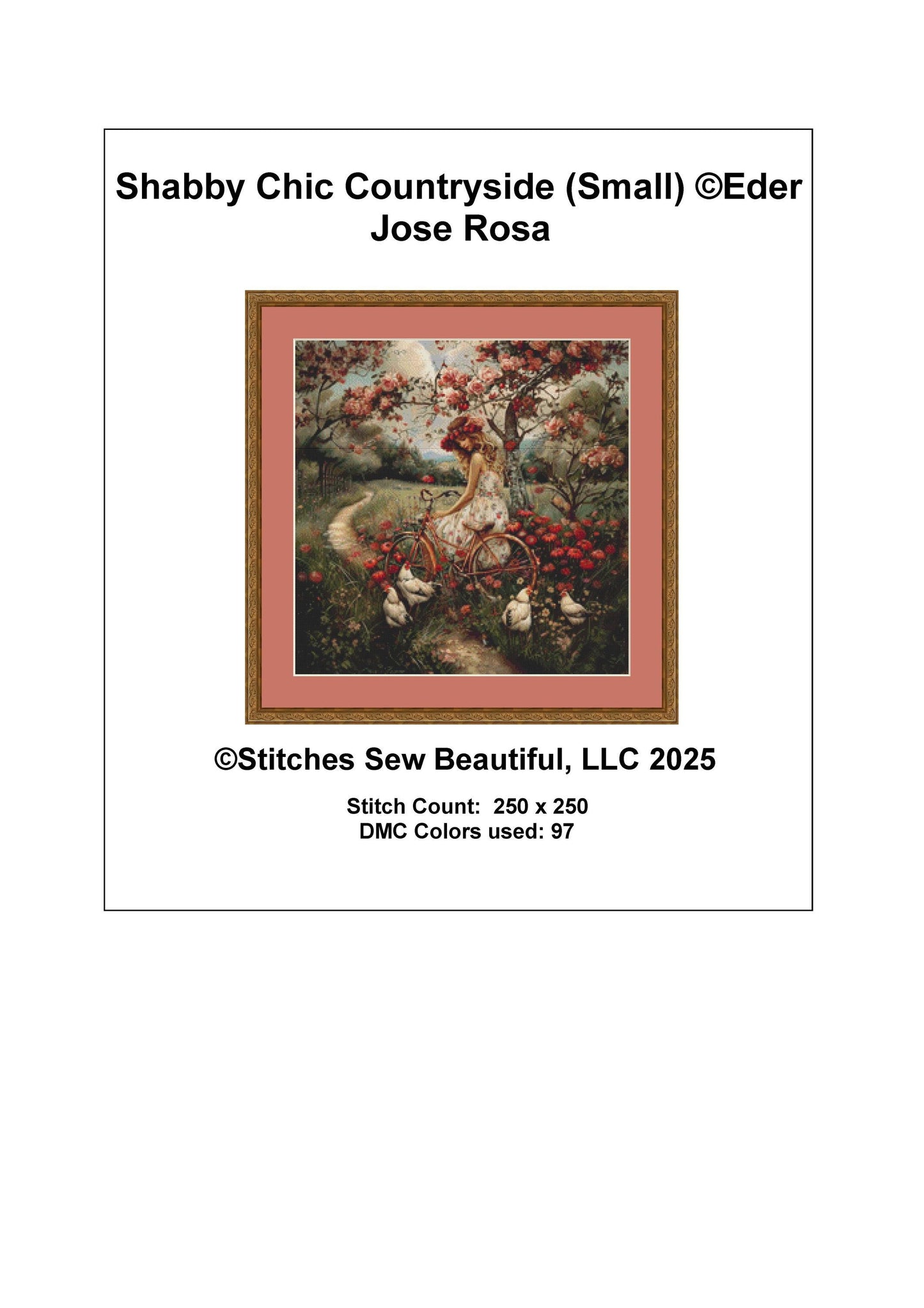 Shabby Chic Countryside (Small) counted cross stitch pattern by Eder Jose Rosa