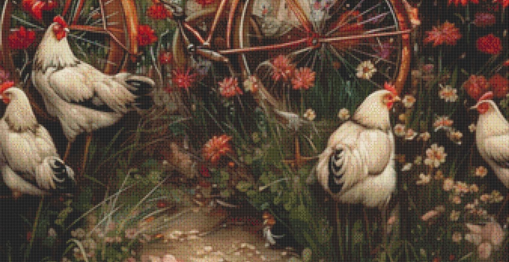 Shabby Chic Countryside (Max Size/Color) counted cross stitch pattern by Eder Jose Rosa