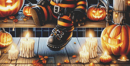 Halloween Gnome counted cross stitch pattern by AdneLStudio
