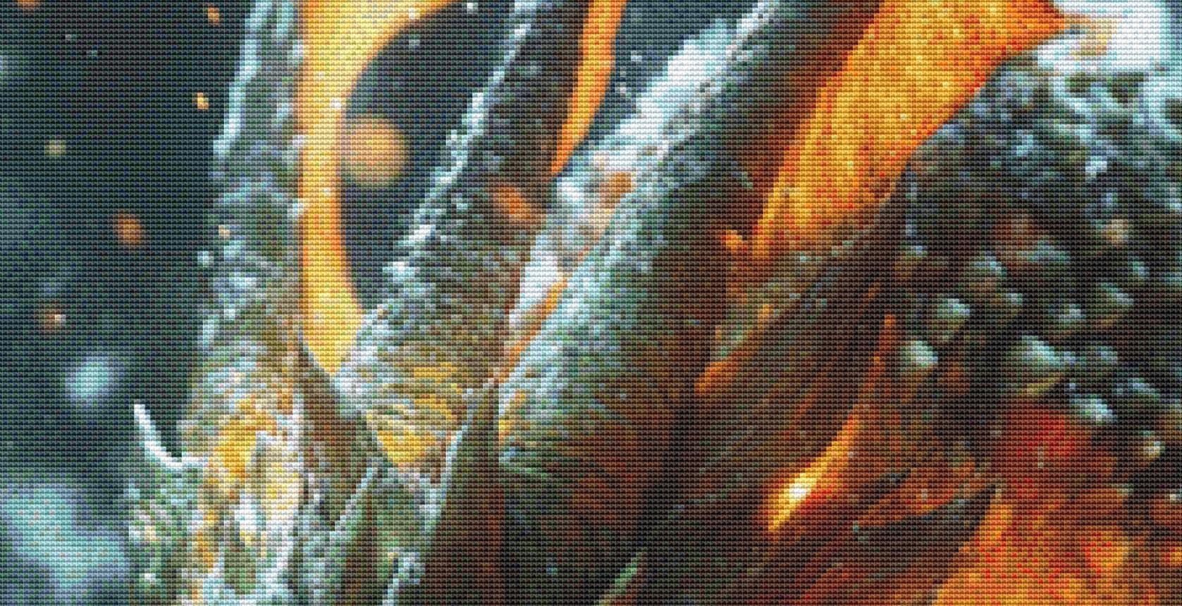 In Awe counted cross stitch pattern by Serr.Kai A Quill & Ink