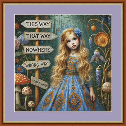 Alice (Small) counted cross stitch pattern by Mystic Vision Gallery
