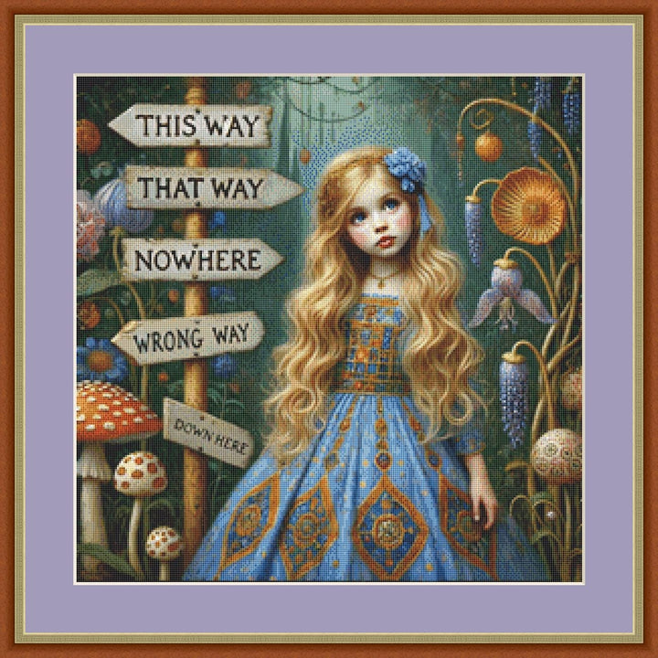 Alice (Small) counted cross stitch pattern by Mystic Vision Gallery