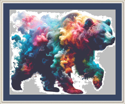 Smoke Bear counted cross stitch pattern by Amethyst Garnet House