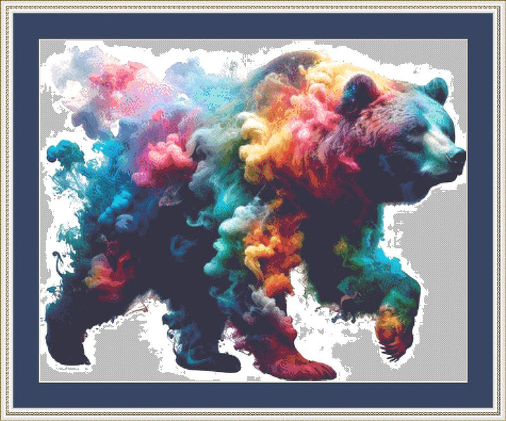 Smoke Bear counted cross stitch pattern by Amethyst Garnet House