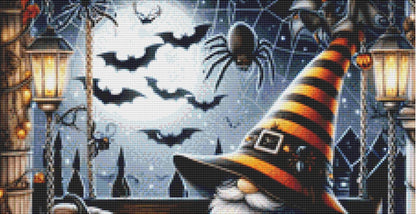 Halloween Gnome (Small) counted cross stitch pattern by AdneLStudio