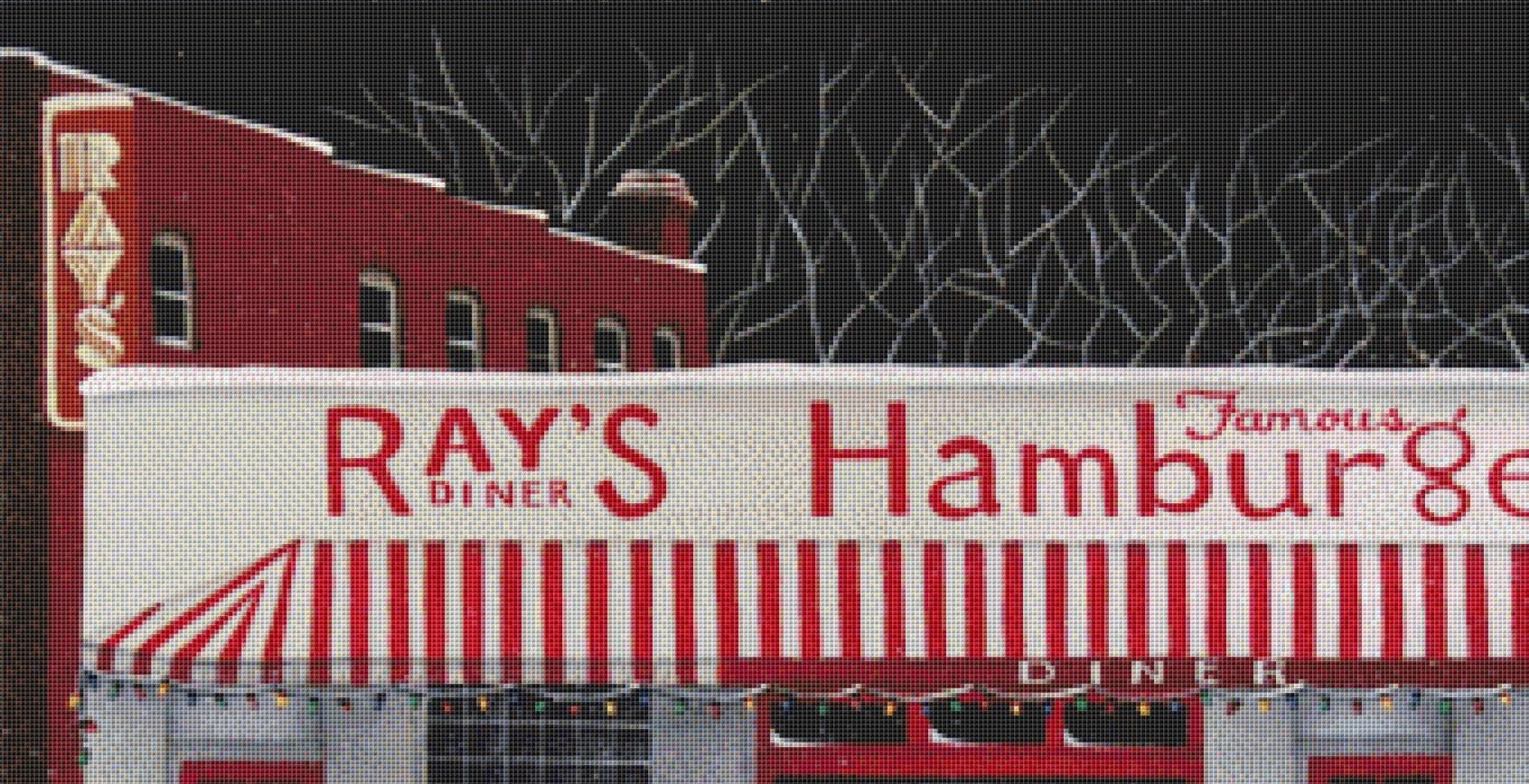 Ray's Dinter counted cross stitch pattern by Catherine Holman/Ansada Art Licensing Group, LLC