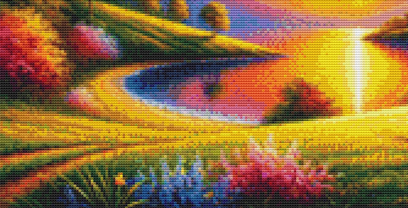 Blazing Sunset counted cross stitch pattern by Eder Jose Rosa
