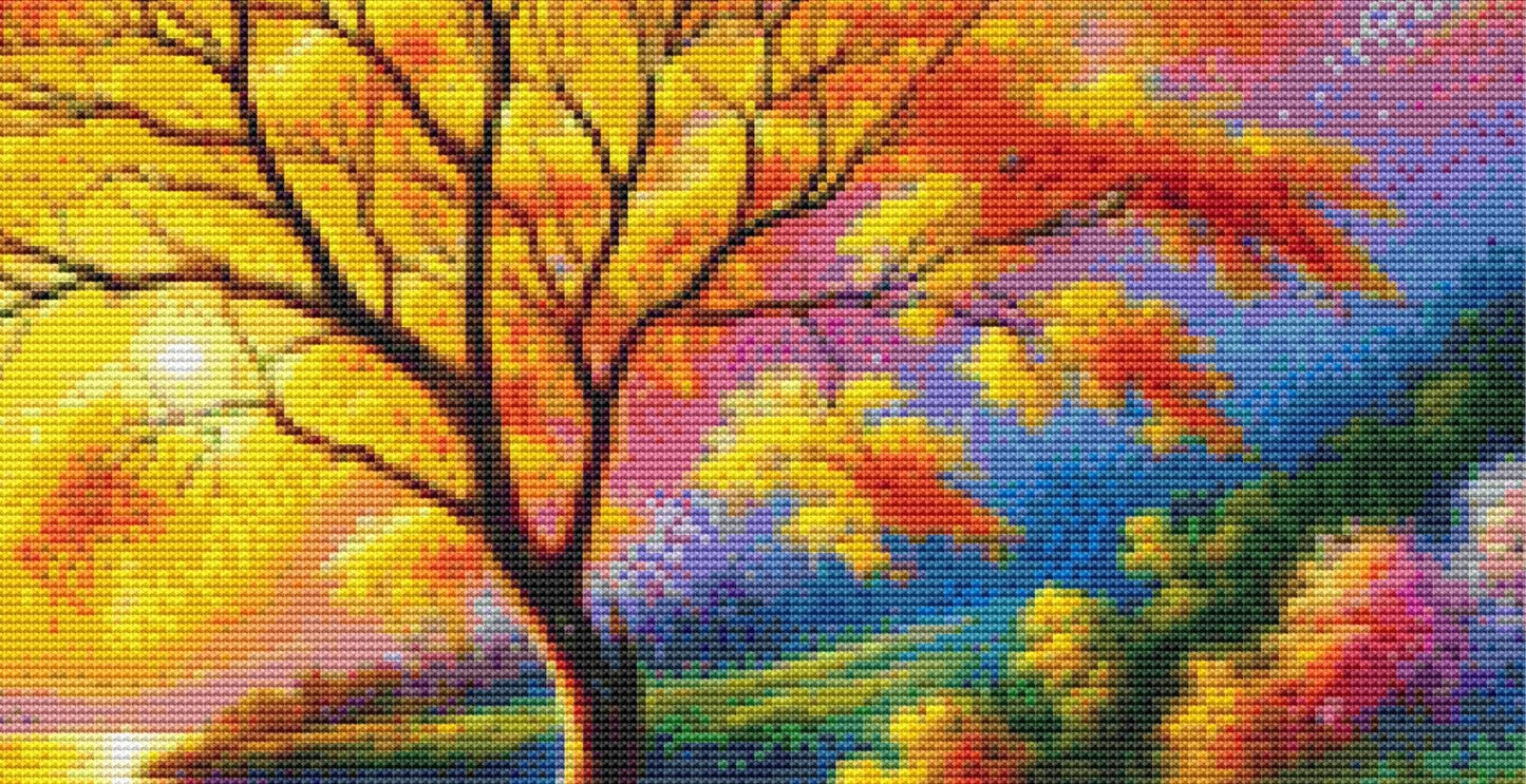 Blazing Sunset counted cross stitch pattern by Eder Jose Rosa