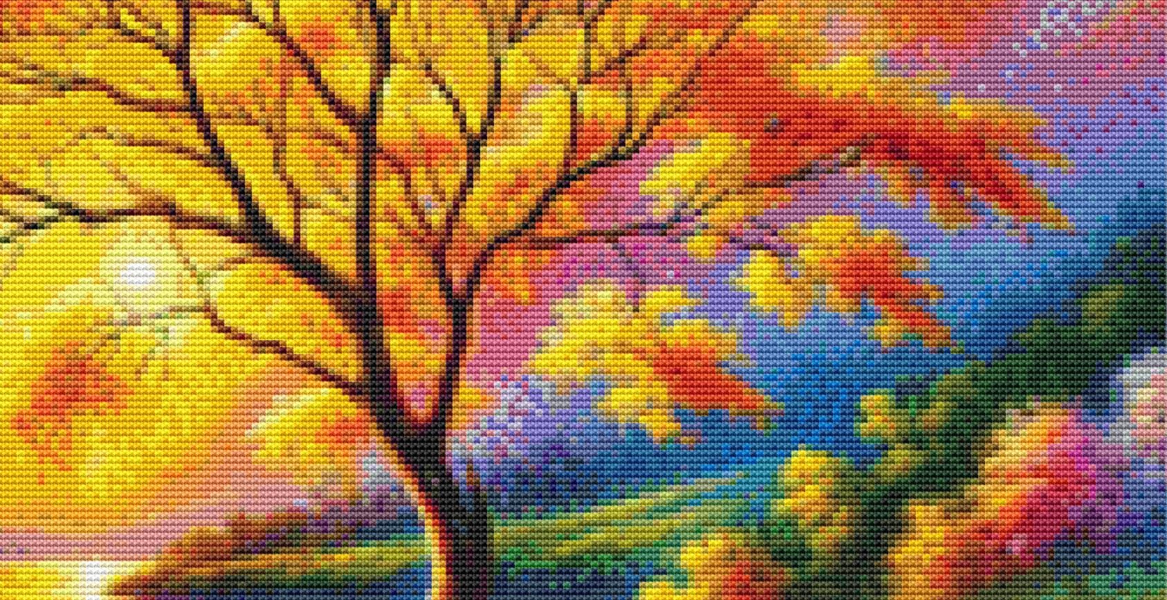 Blazing Sunset counted cross stitch pattern by Eder Jose Rosa