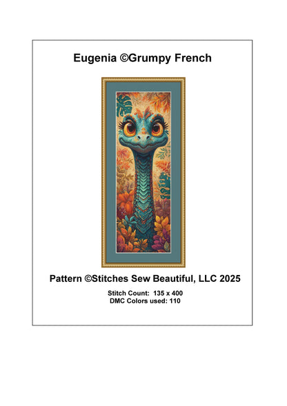 Eugenia counted cross stitch pattern by Grumpy French