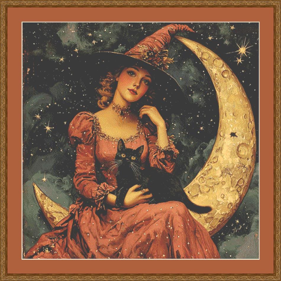 A Witchy Night counted cross stitch pattern by Artemis Journals