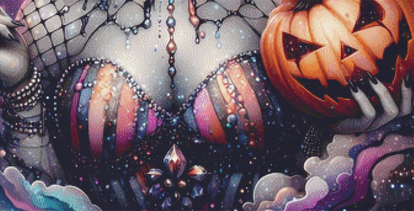 Emo Villain Girl 2 counted cross stitch pattern by Clarissa Design Studio