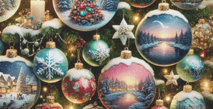 Ornaments on the Tree counted cross stitch pattern by Eder Jose Rosa