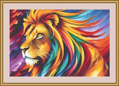 Leonid the Lion counted cross stitch pattern by Eder Jose Rosa