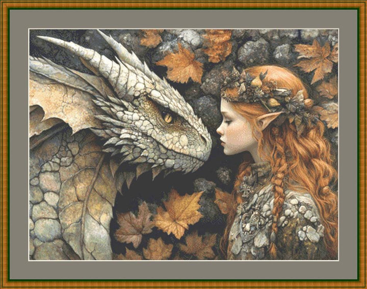 Leaves and Stone counted cross stitch pattern by Serr.Kai A Quill & Ink