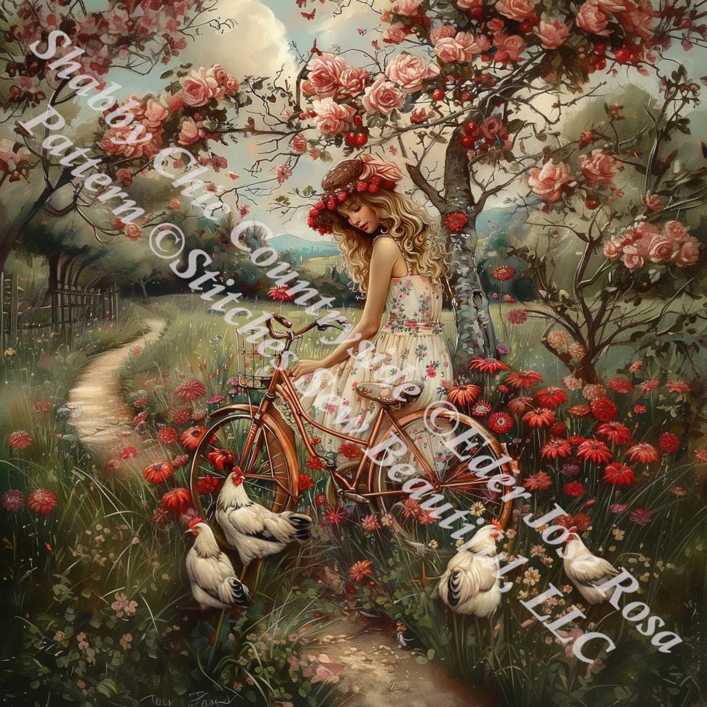 Shabby Chic Countryside counted cross stitch pattern by Eder Jose Rosa