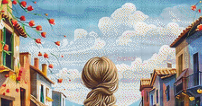 City Street of Flowers (Max Color) counted cross stitch pattern by Eder Jose Rosa