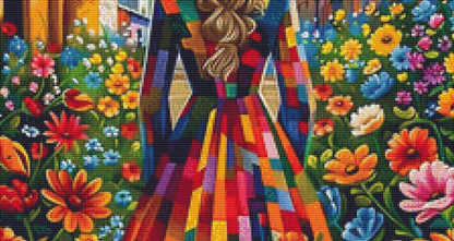 City Street of Flowers (Max Color) counted cross stitch pattern by Eder Jose Rosa