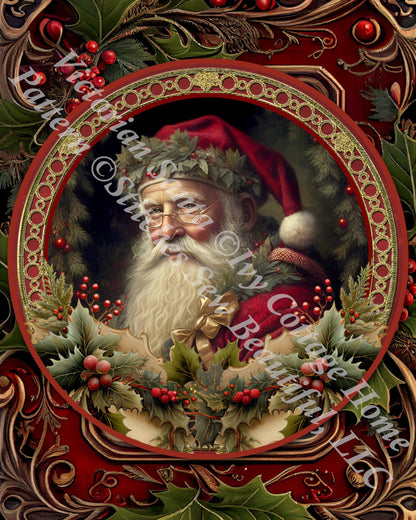 Victorian Santa (Small) counted cross stitch pattern by Ivy Cottage Home