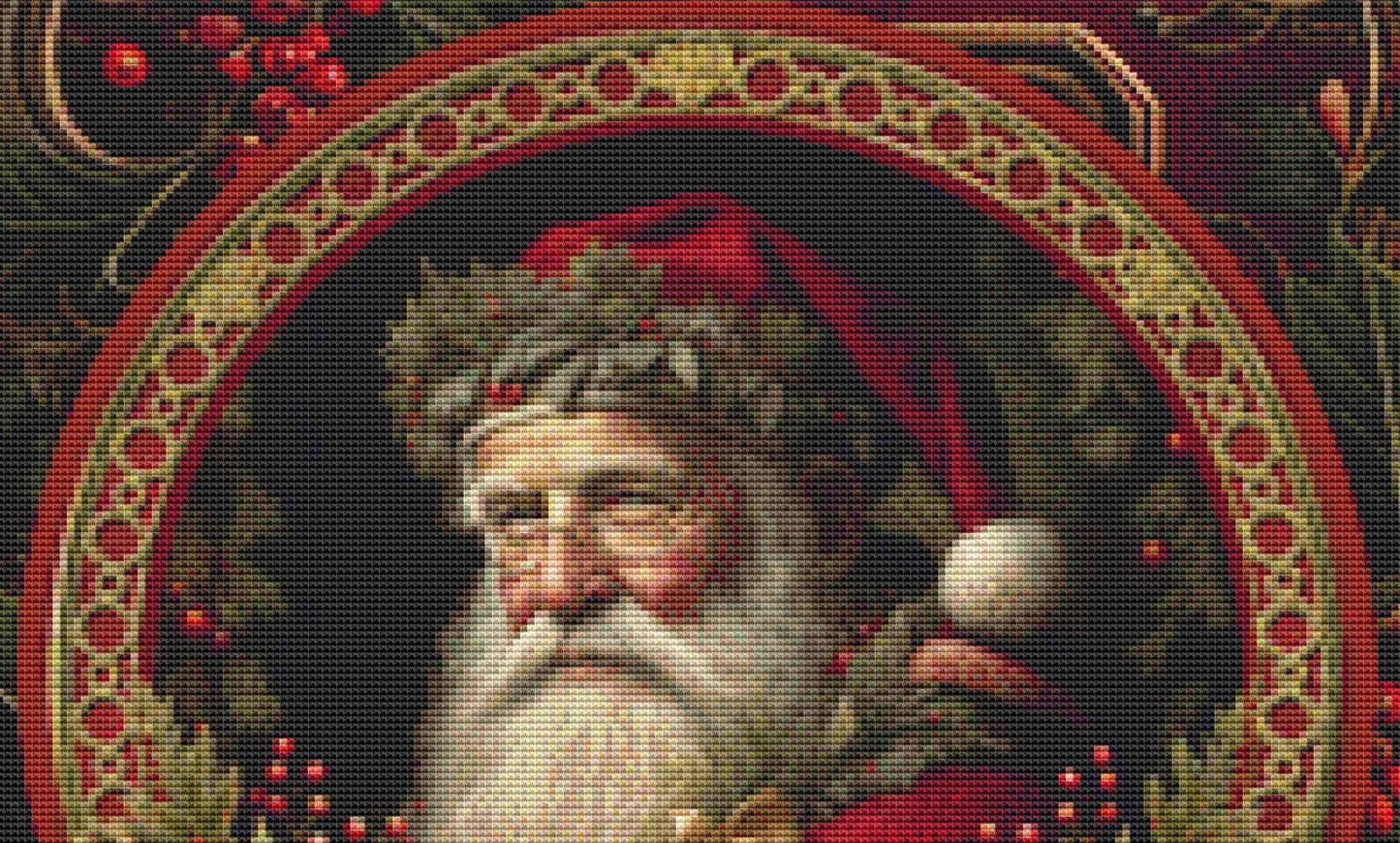 Victorian Santa (Small) counted cross stitch pattern by Ivy Cottage Home