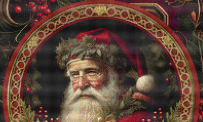 Victorian Santa (Small) counted cross stitch pattern by Ivy Cottage Home