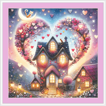 Love of Home Sweet Home counted cross stitch pattern by World of Love Hearts/Adrian G. Eyre