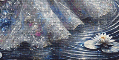 Queen of the Moonlit Lake counted cross stitch pattern by Mystic Vision Gallery