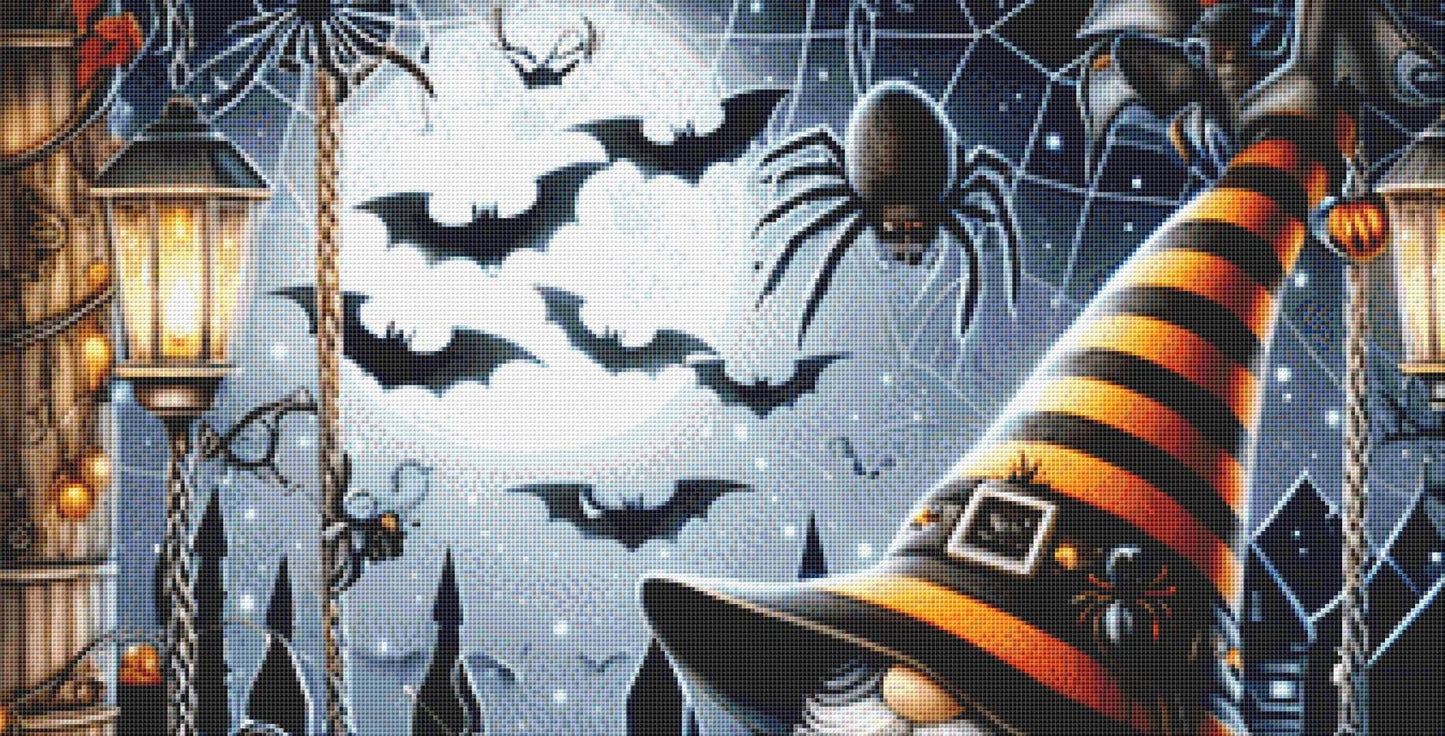 Halloween Gnome counted cross stitch pattern by AdneLStudio