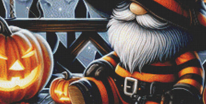 Halloween Gnome counted cross stitch pattern by AdneLStudio