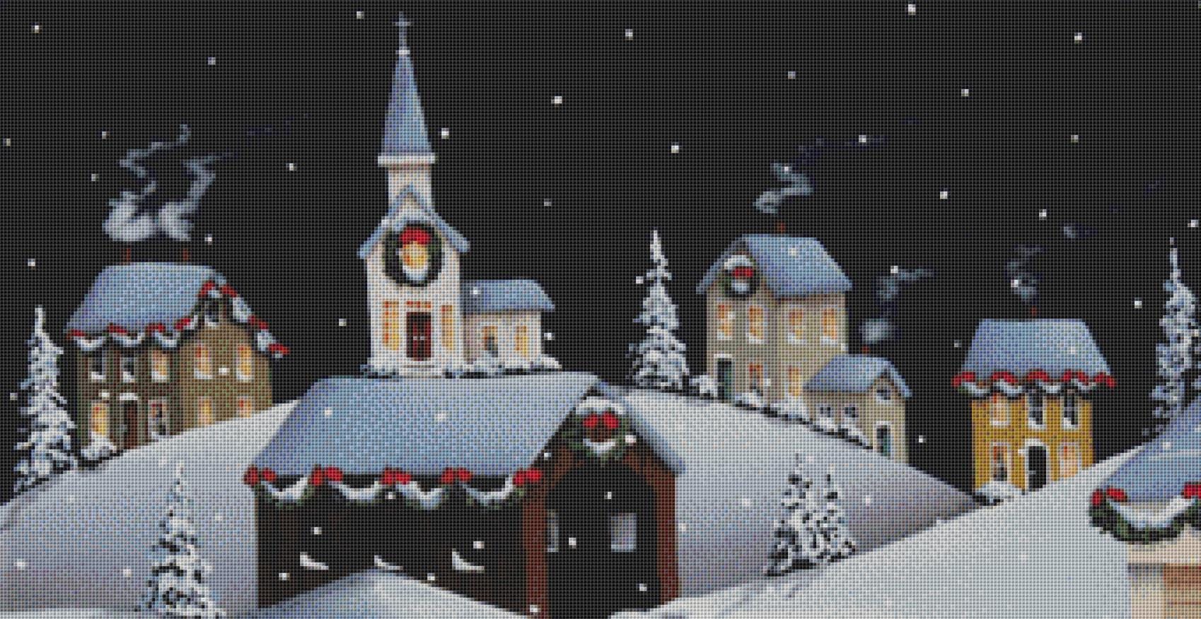 Tinsel Town Christmas counted cross stitch pattern by Catherine Holman/Ansada Art Licensing Group, LLC