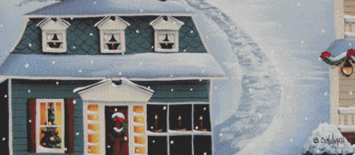 Tinsel Town Christmas counted cross stitch pattern by Catherine Holman/Ansada Art Licensing Group, LLC