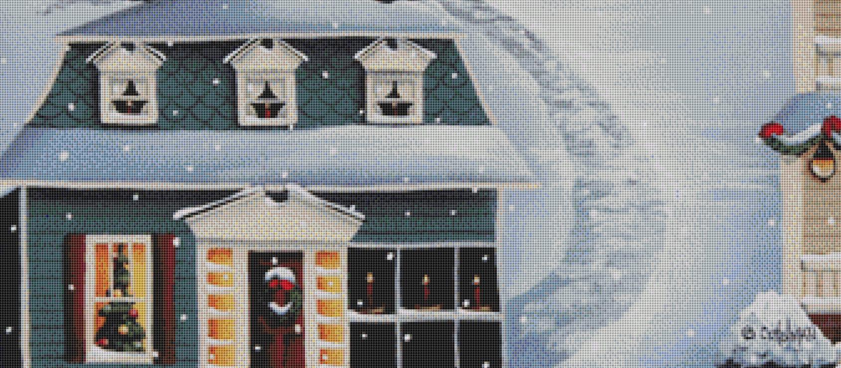 Tinsel Town Christmas counted cross stitch pattern by Catherine Holman/Ansada Art Licensing Group, LLC