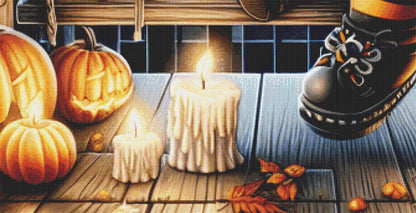 Halloween Gnome (Max Size/Color) counted cross stitch pattern by AdneLStudio