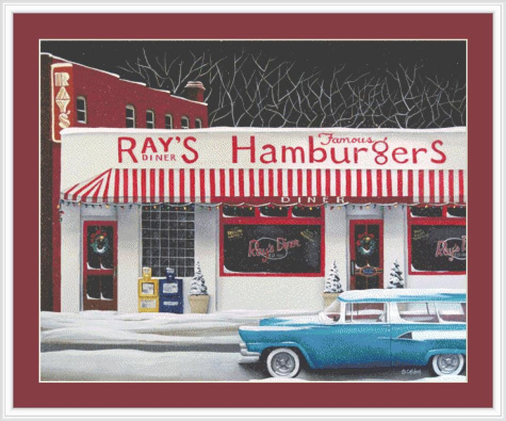 Ray's Dinter counted cross stitch pattern by Catherine Holman/Ansada Art Licensing Group, LLC