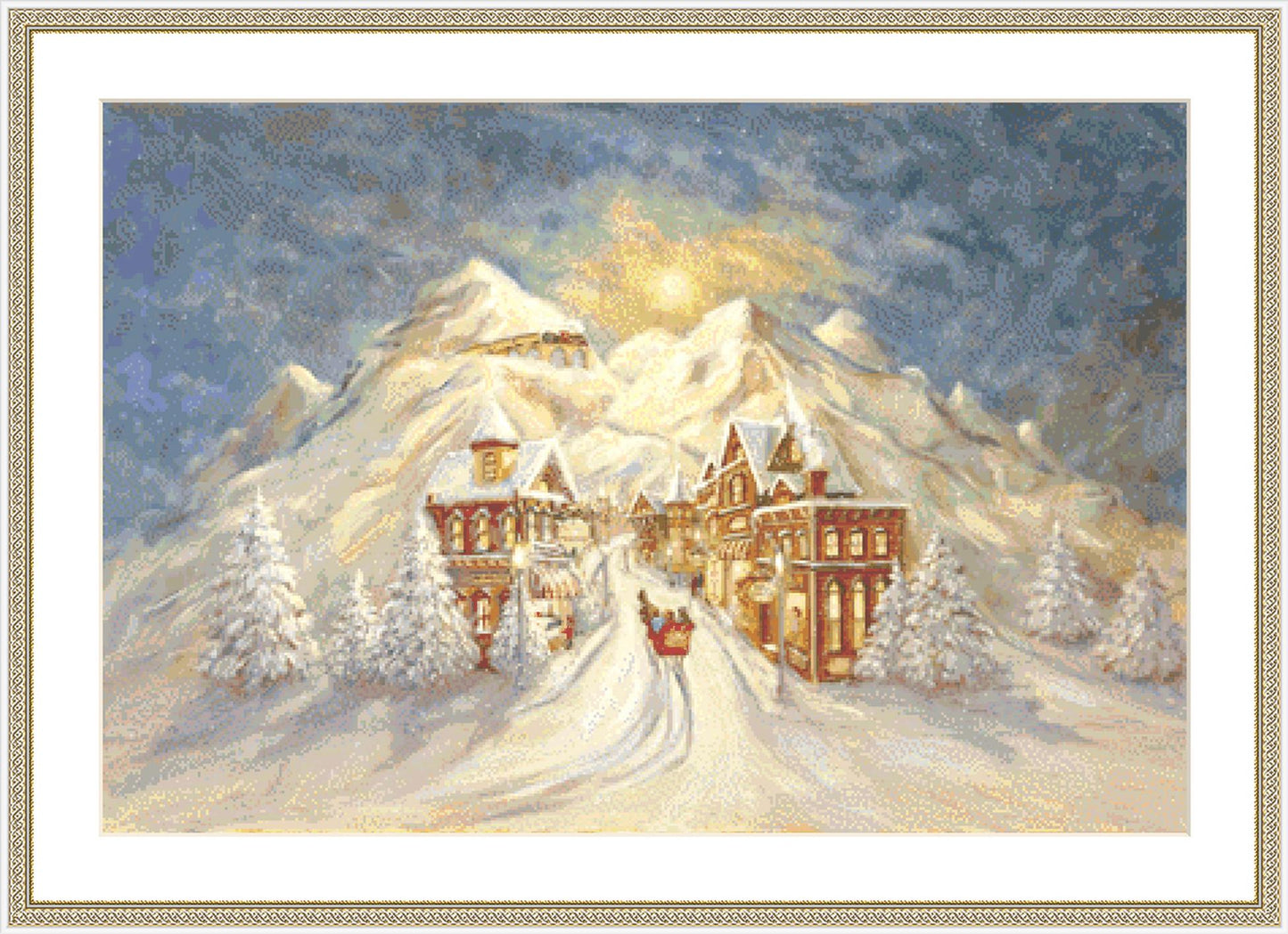 Main Street cross stitch pattern by Angela Trotta Thomas/Ansada Art Licensing Group, LLC.