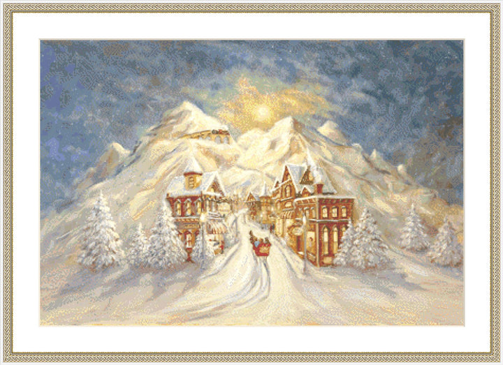 Main Street cross stitch pattern by Angela Trotta Thomas/Ansada Art Licensing Group, LLC.