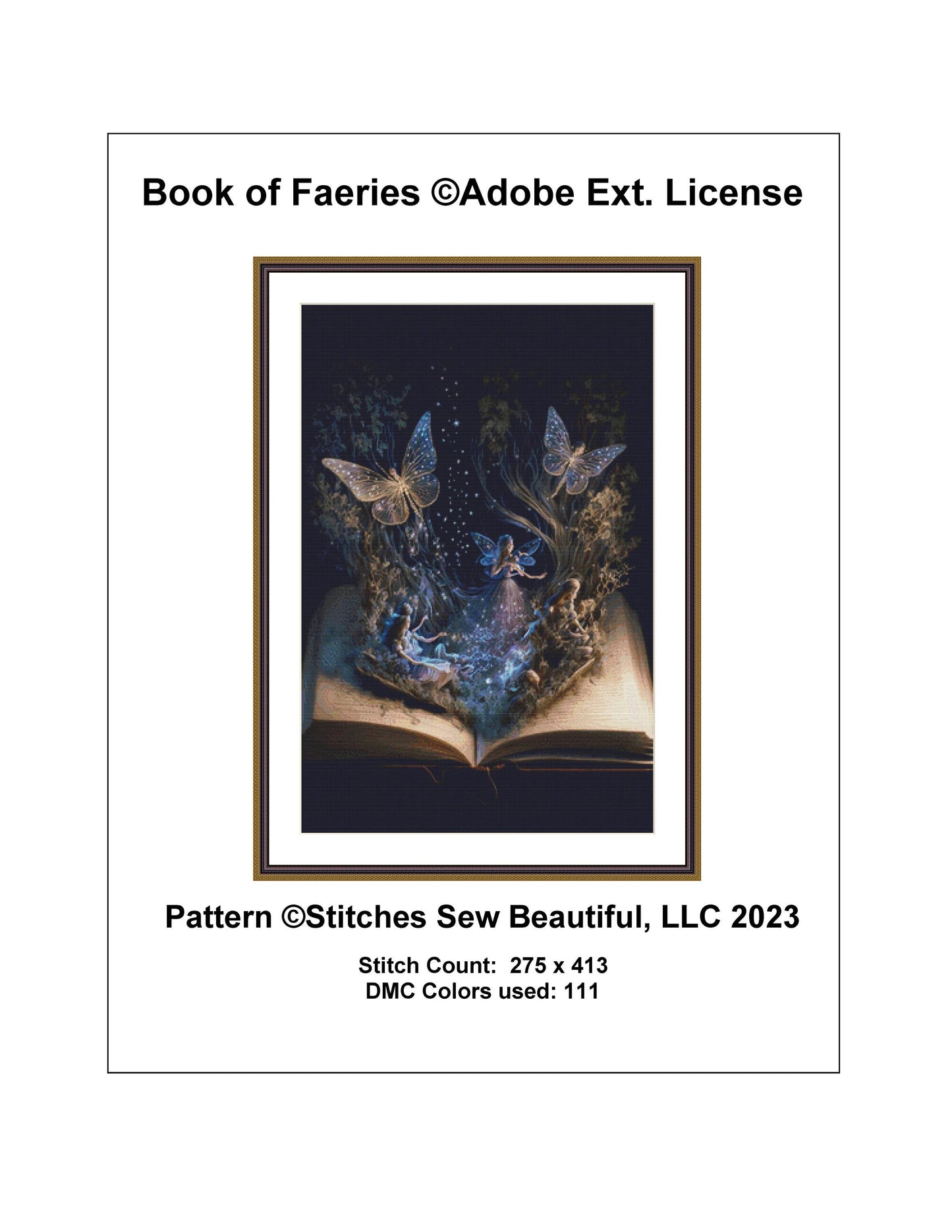Book of Faeries ©Adobe Ext. License cross stitch pattern by StitchesSewBeautiful